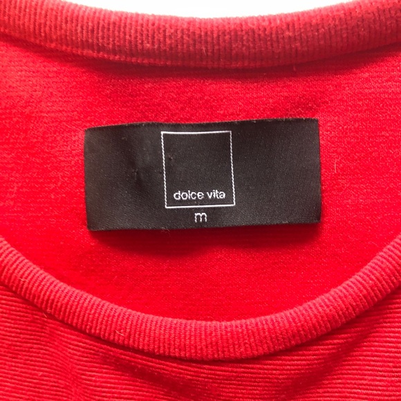 Dolce Vita Red Cotton Dress - Size M - Picture 3 of 9